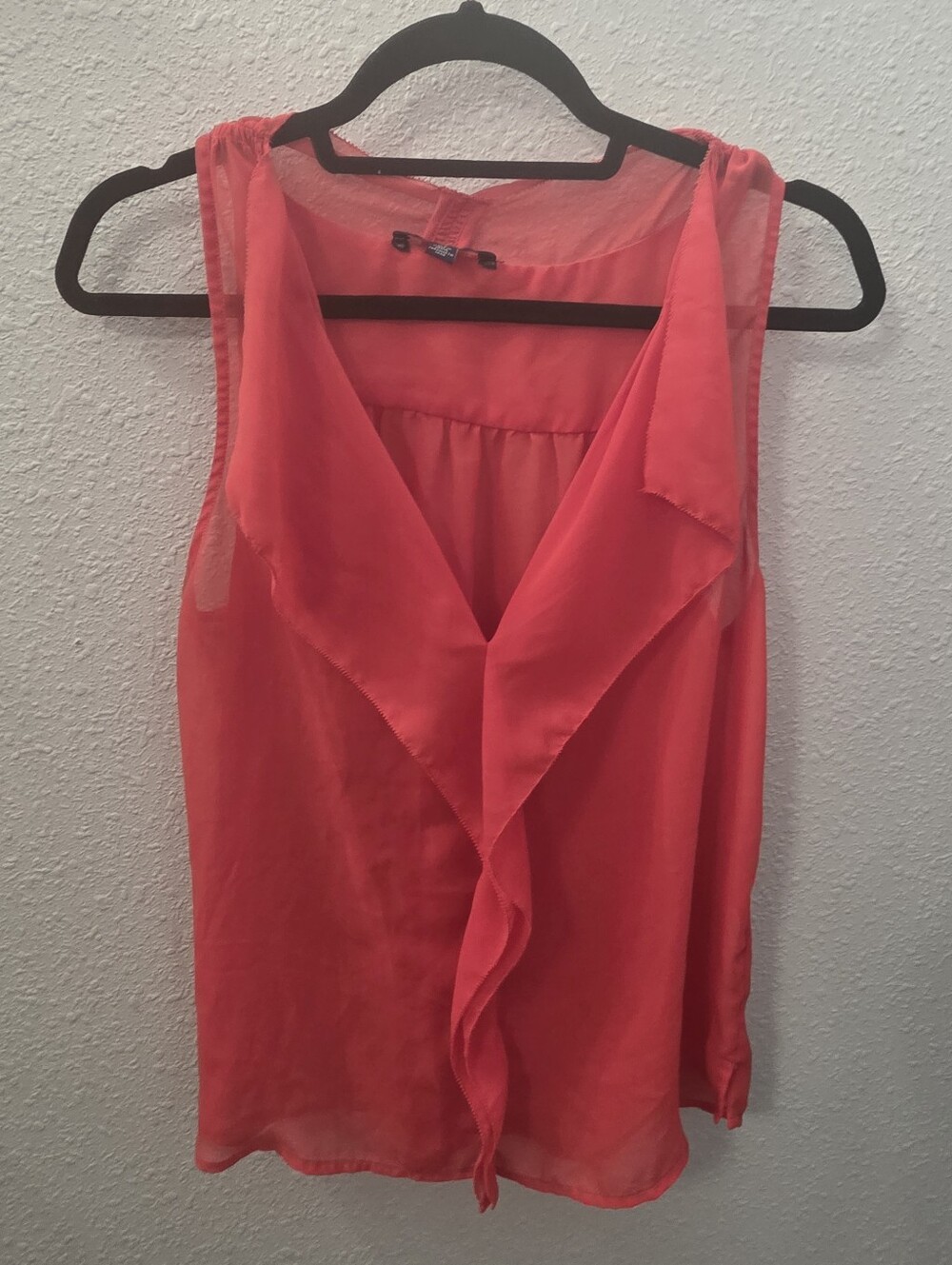 American Eagle Outfitters Coral Sleeveless Blouse